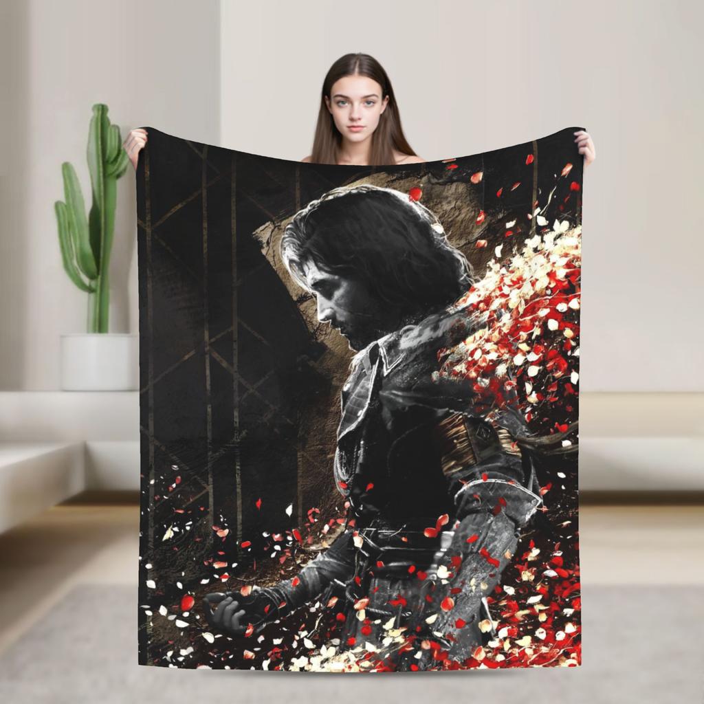 Warm Soft Blankets Airplane Travel Clair Obscur Expedition 33 Game Bedding Throws Flannel Bedspread For Home Decor Sofa Bed