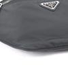 Great PRADA Sling bag Triangle logo Re-Nylon black Safiano leather mens 2VL033 Used