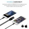 Dual Usb Smart Car Mobile Phone Charger Mini Adapter Black 12V Power Supply Supports Multiple