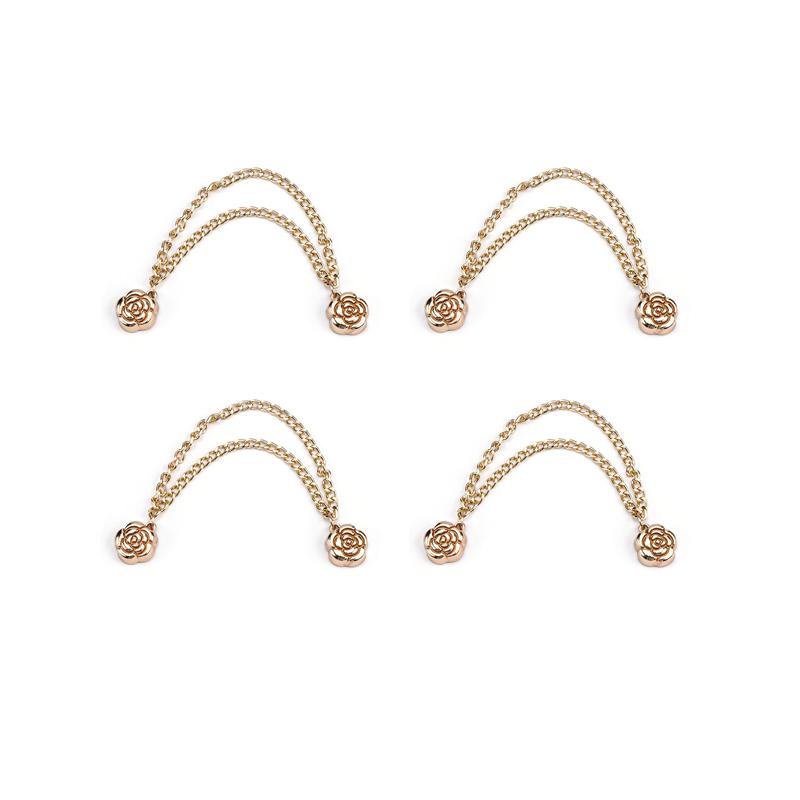 2/4Pcs Magnetic Clothing Clips Detachable Nail Free Chain Clips Seam Free Leg Fixing Closure Buckle Length Shortening Tool