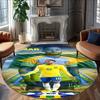 1pc Neymar15 Carpet, Round Rug, Comfortable, Suitable for Entryways, Living Rooms, Office, And Bedrooms, Christmas Decoration