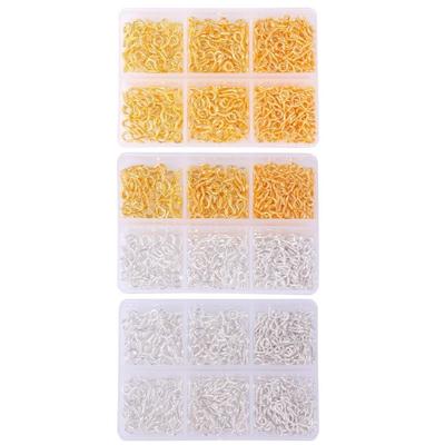 200Pieces Small Screw Eye Pin Hook Eye Screw Hook Eyelets Screw 3 Different Size for Jewelry Making Pendant Beads