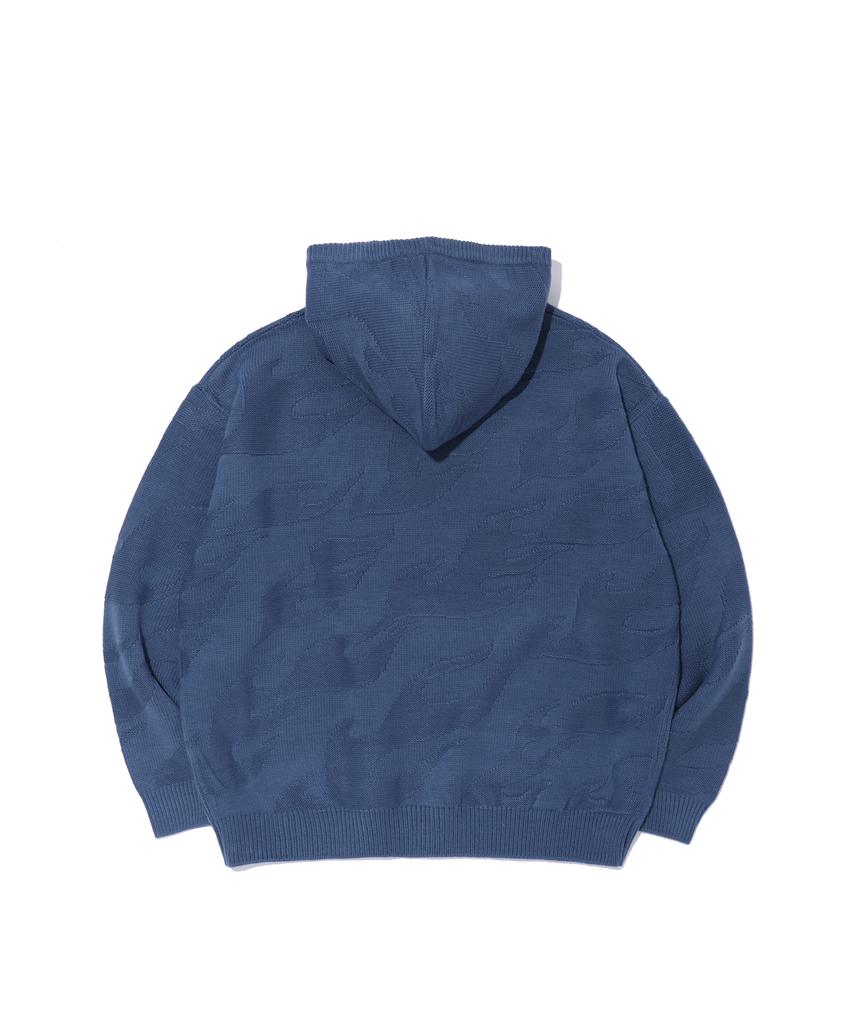 CRITIC Flame Hood Knit Blue