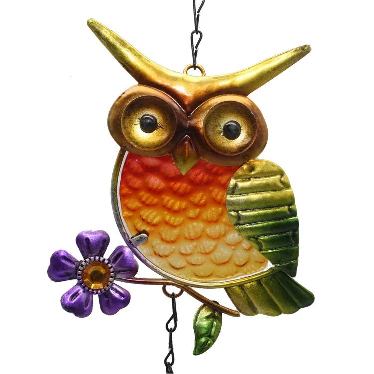 Home Fashion Decoration Metal Wind Chime Owl Wind Chimes Garden Outdoor Decor Hanging Pendant Creative Gifts Accessories Tools