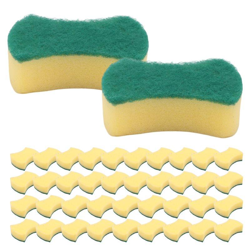 

ABJI-40 PCS Cleaning Scrub Sponge For Kitchen Tableware Bathroom Car Wash Scrub Sponge Pad