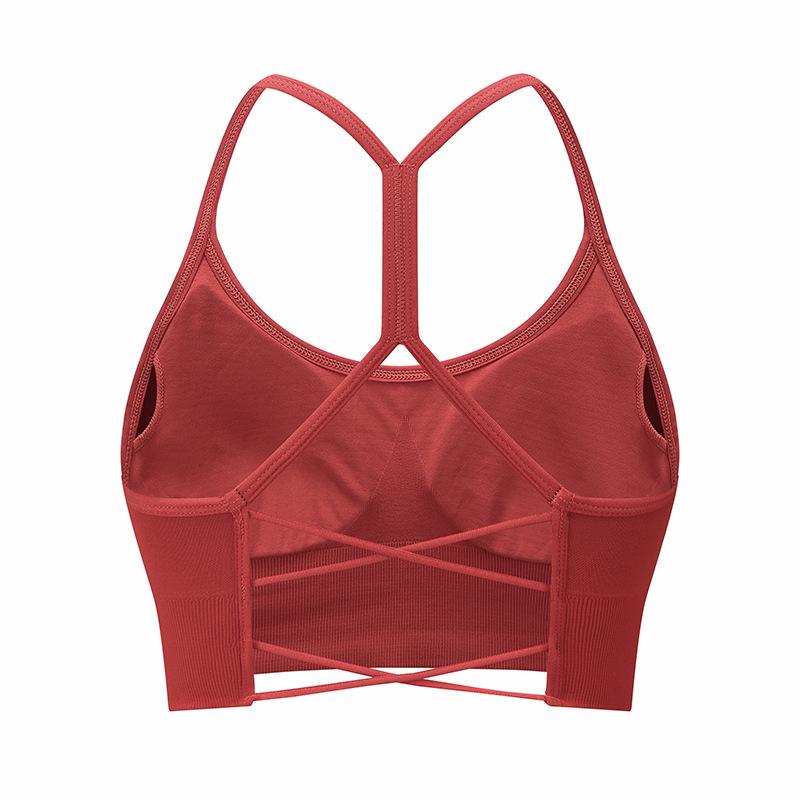Stylish Cross-Back Yoga Sports Vest with Soft Straps for Fitness and Outdoor Running