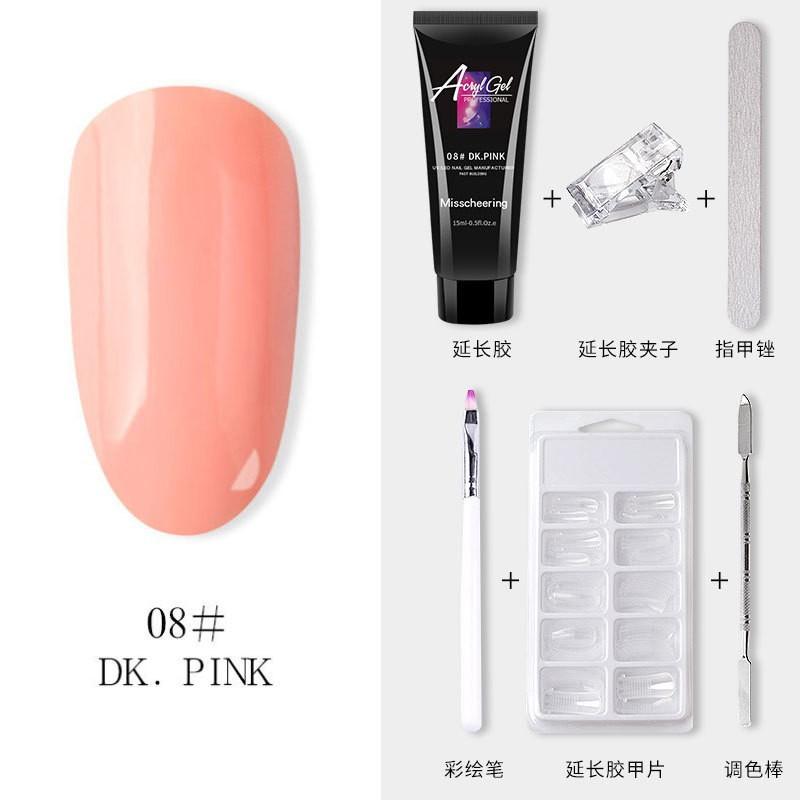 Painless Extension Glue Nail Art Paper Free Tray Quick Extension Crystal Nail Mold Painless Crystal Glue Set