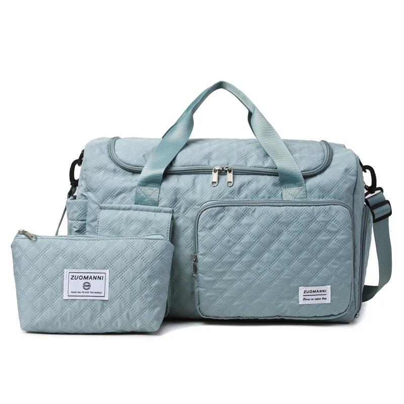 Large Capacity Diamond Standard Waterproof Oxford Travel Bag Functional Solid Partition Bag