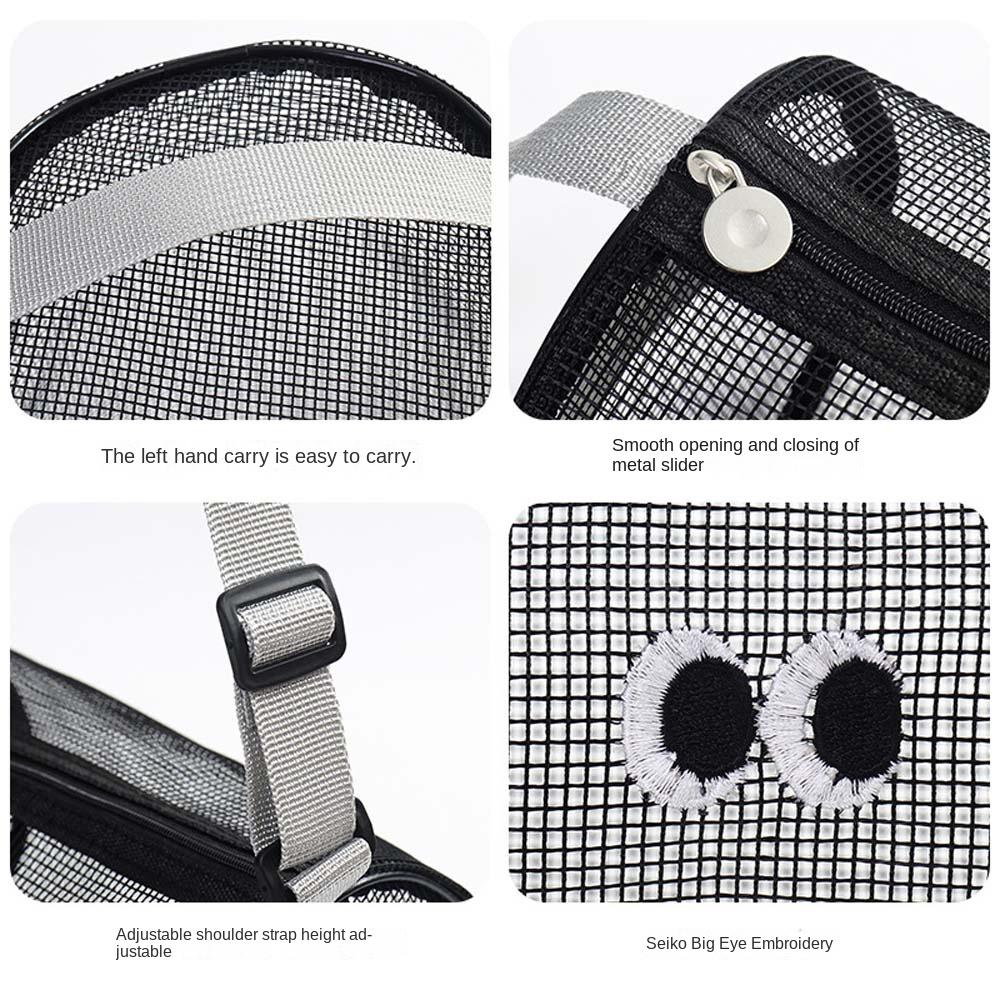 All-match Mesh Shoulder Bag Korean Style Water Bottle Drawstring Bag Mesh Crossbody Bag  Summer