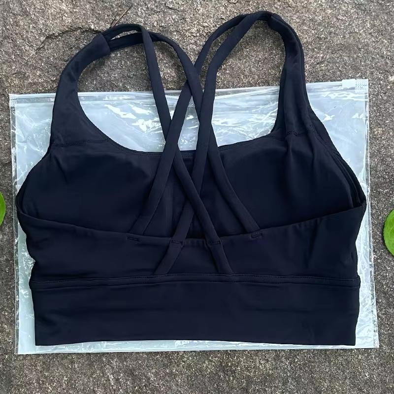 Solid Color Women Cross Back Bra Fitness Underwear Soft Fitness Sport Bra Top Gym Yoga Athletic Workout With Chest Pad