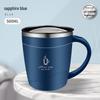 Stainless Steel Double-Layer Coffee Mug with Lid and Handle - Colorful and Portable Travel Mug