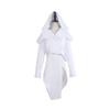 Arcane Mel White Slit Dress Cosplay Costume for Women - Anime-Inspired European & American Style