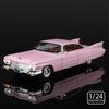 AABHU1 Cadillac Eldorado 1959 Metal Die Cast Retro Car Model 1/24 Scale Sound and Light Back Pull Boy Gift Ornament Halloween Toys