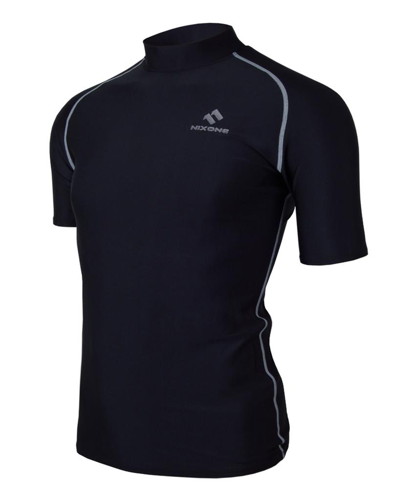 Nigseuwon Men'S Rash Guard Swimsuit Top Nsm-Rg100Bk