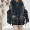 Fashion Sheepskin Coat Genuine Womens Fox Fur Winter