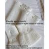 Polainas de Punto Acanalado Harajuku Huecas Desgastadas Agujeros Rasgados Cubre Piernas de Pierna Ancha Calcetines Largos Elásticos Acampanados para Mujer