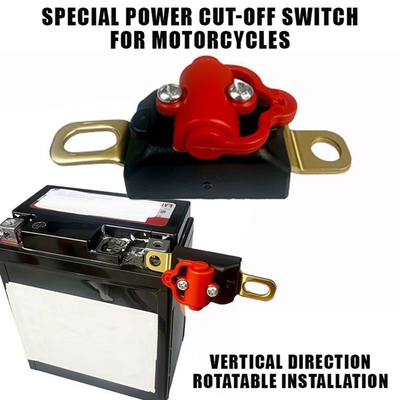 Motorcycle Power Off Switch With Durable Brass Connector And Anti Misoperation Cover For All 2 Wheel And 3 Wheel Motorbikes