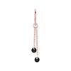 Charm Chain With Black Zircons - Rose Gold - D-071 25 Mm