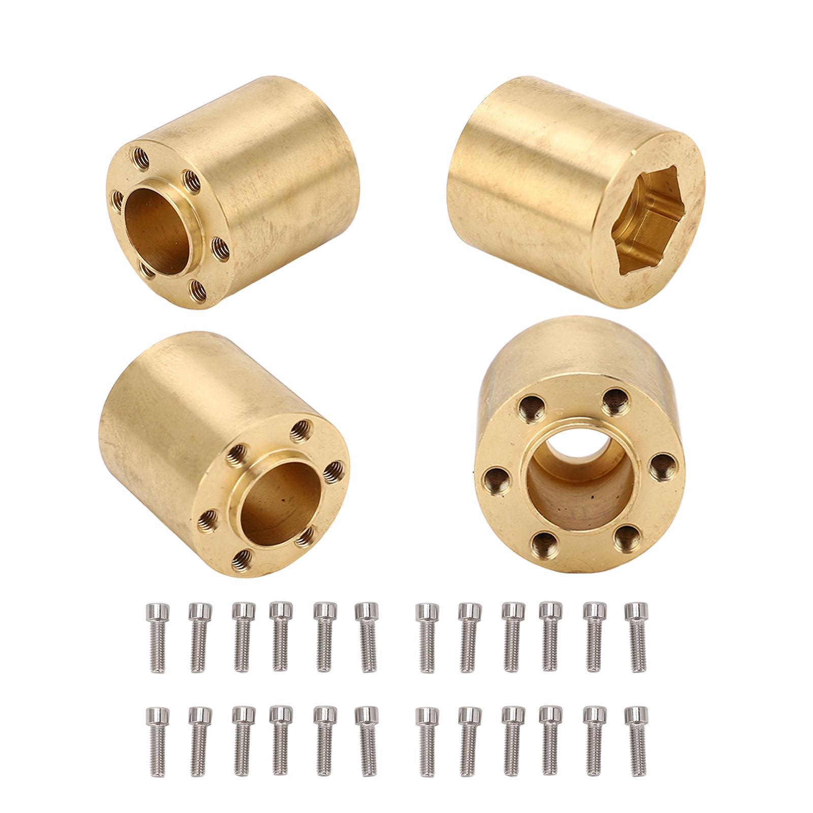 

4 шт. Латунні колісні шестигранні адаптери-хаби Адаптер розширення для 110 RC Crawler 1.9 2.2in VP