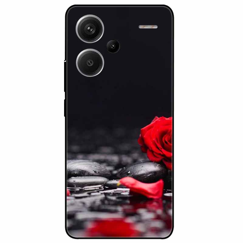 For Redmi Note 13 Pro Plus 5G Pro+ Case Soft Black Painted Cats TPU Funda For Xiaomi Redmi Note 13 Pro 5G Note13 Silicone Cover