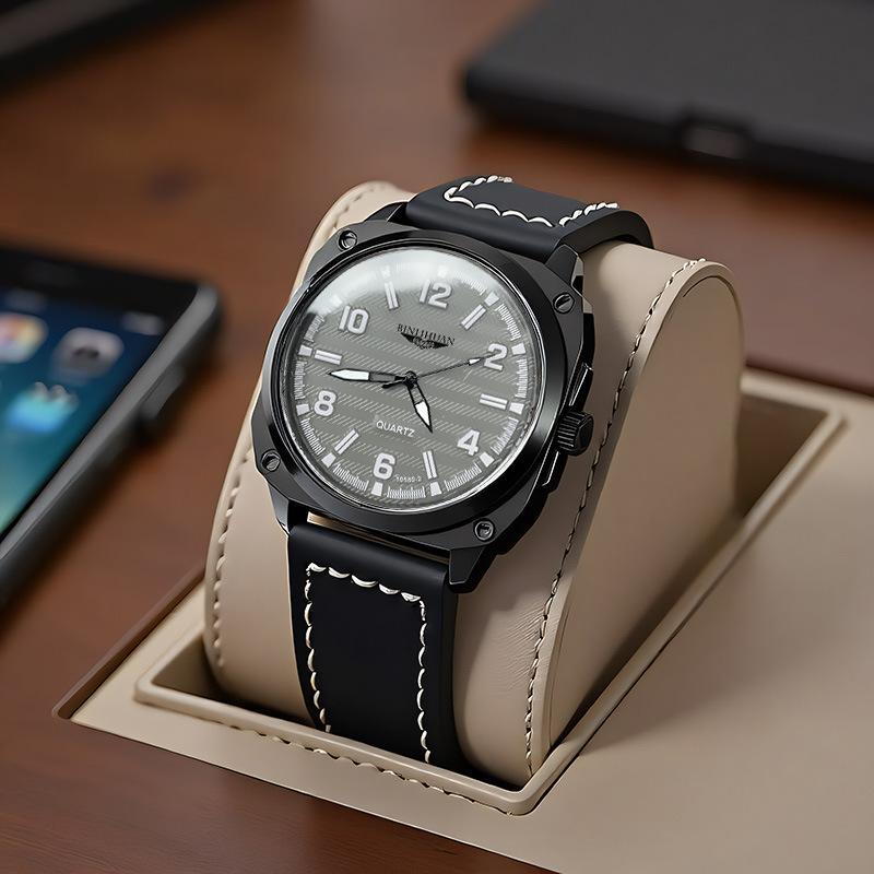 JYL Men's Watch Business Sports Casual Leather Band