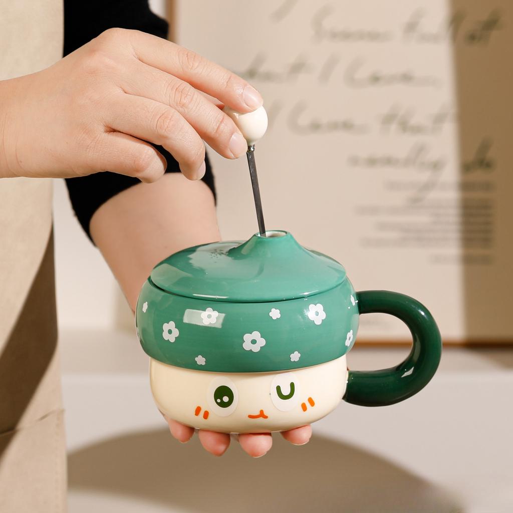 Cute Cartoon Emoticon Mug Office High Value Water Cup Home Breakfast Cup Birthday Souvenir