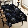 One Gothic Skull Pattern Tablecloth - Dark and Elegant Square Polyester Fiber Table Cover.zyc