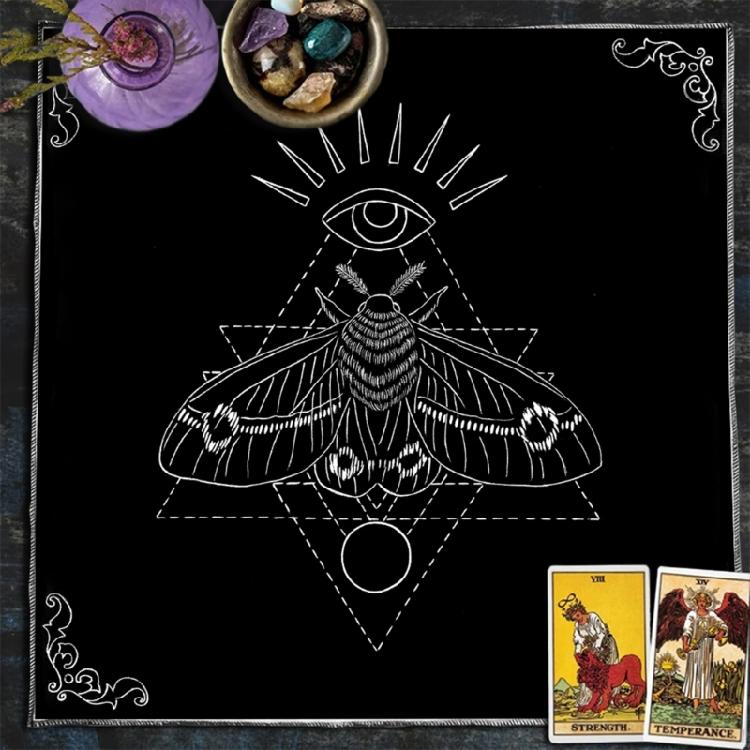 Eye Insect Pattern Tarots Card Tablecloth Altars Cloth Altars Cloth Divinations Card Table Cloth Tapestry Easy to Use
