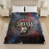 Coperta in Flanella con Stampa Nirvana Morbida e Leggera Coperta Plaid in Peluche per Letto Divano Uso Domestico