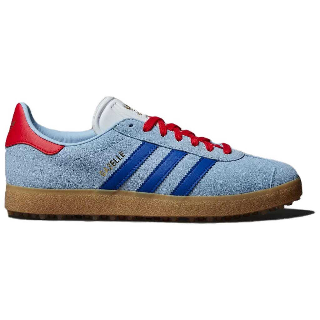 Adidas Gazelle Spikeless Golf Clear Sky Scarlet Unisex Sneakers Blue Royal-Blue Better-Scarlet IH8553