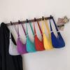 Solid color temperament bag women's new trendy stone pattern underarm bag fashionable hand shoulder bag