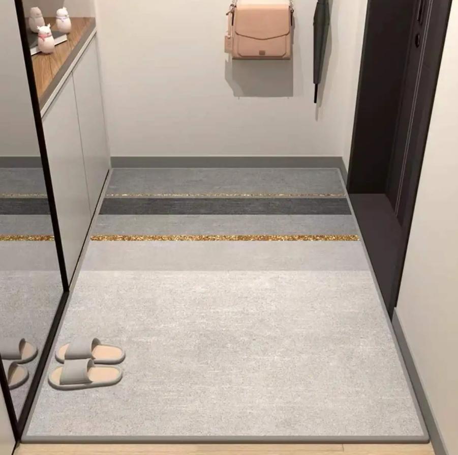 Crystal Blankets Scandinavian Style Entry Floor Mats Entrance Wear-resistant Non-slip Foot Mats Crystal Velvet Floor Mats