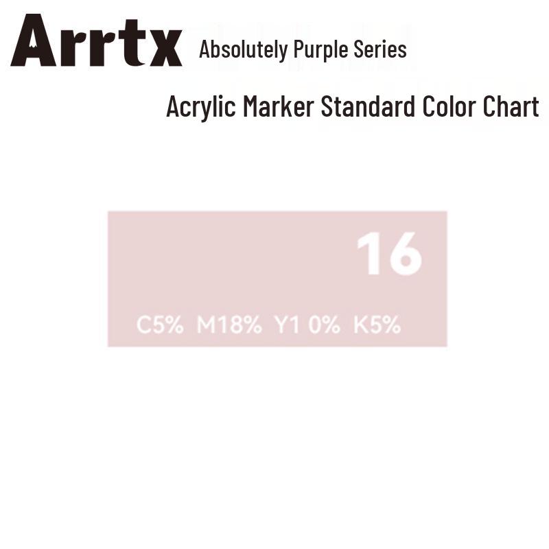 Arrtx Ataishi Akrylový marker s měkkým hrotem, Jeden kus, Absolutní fialová, Styl A/B, 30 barev, Voděodolný, Rychleschnoucí, Krycí.