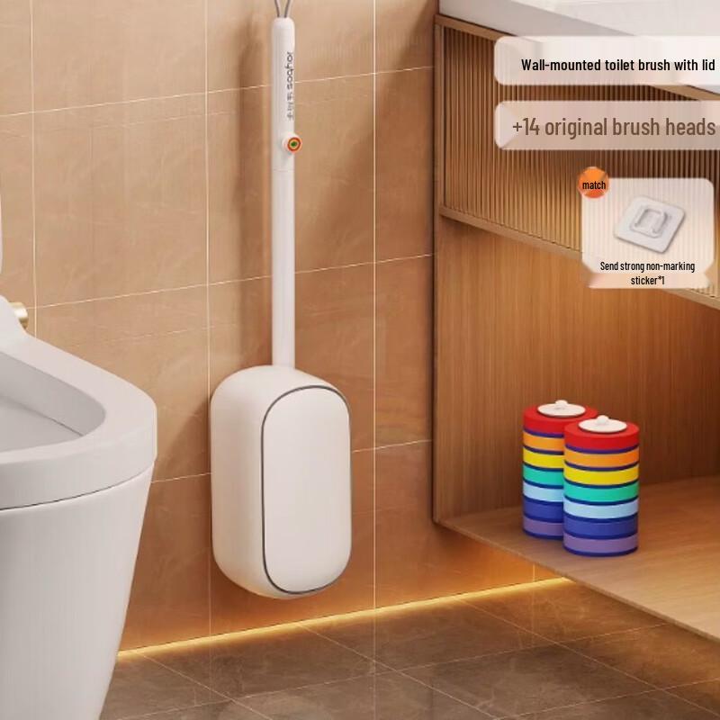 

Moshen Disposable Wall-Mounted Toilet Brush with Refills