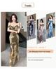 Oil Painting Mesh Cami Bodycon Skirt: Sexy Summer Vacation Dress