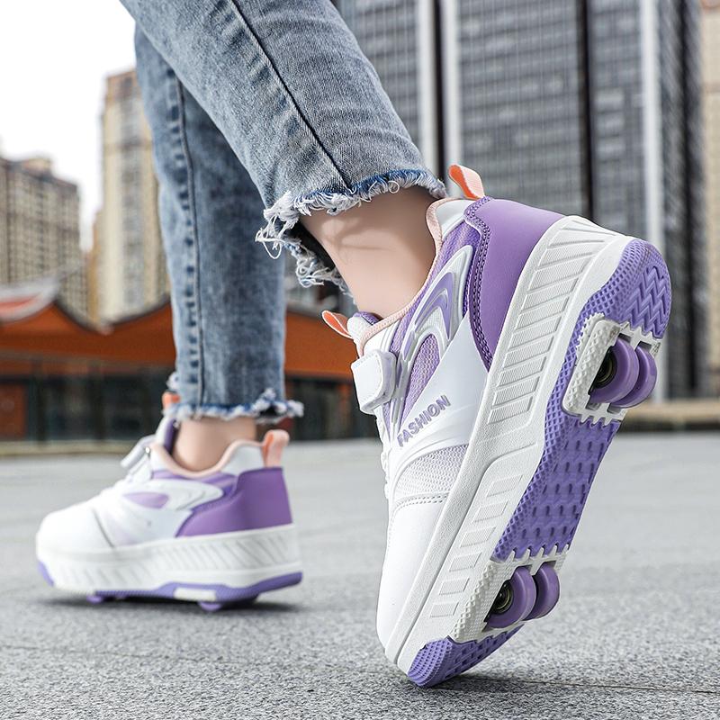 29-40 Children's Shoes Four Wheel Sports Boots Roller Skating Removable Student Skating Shoes Sneakers Girl Skate Shoes