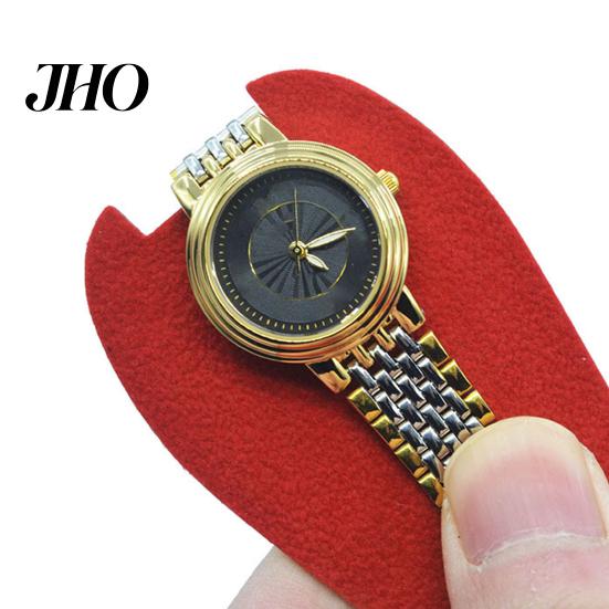Jewelry Organizer Bag Watch Anti-wear Anti-scratch Shock-proof Press Button Short Velvet Pouch Snap Design Portable Packing Daily Use