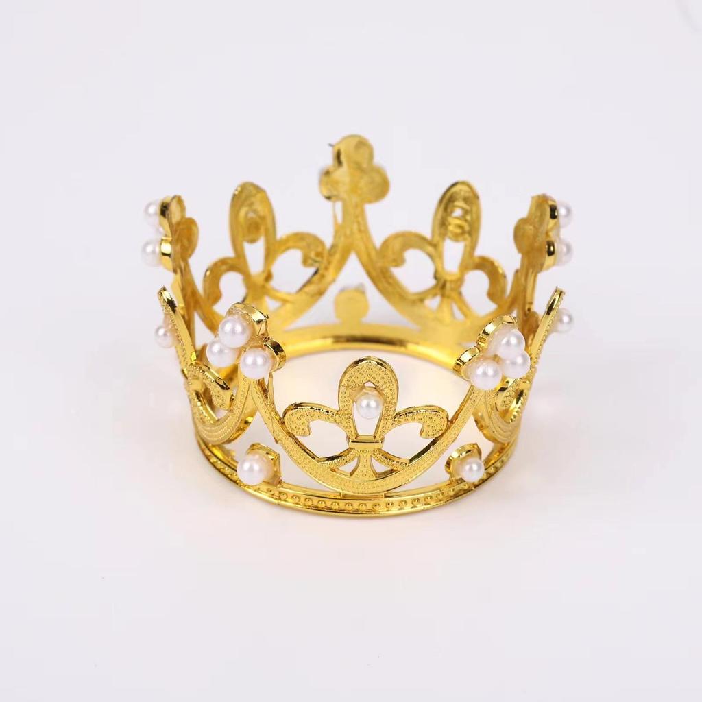 Children's Princess Cake Decorating Mini Pearl Crowns