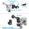 360 Degrees Rotary Aluminum Bike Bicycle Handlebar Mount for Gopro Hero 13 12 11 10 9  4Session 1/4 Screw Action Camera Mounting