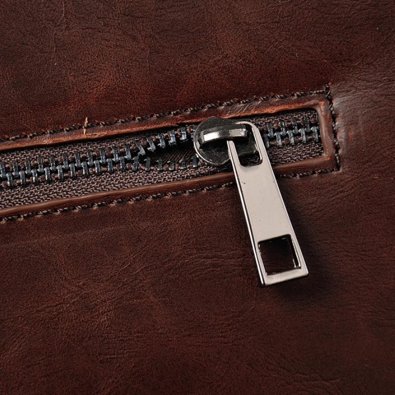 Crazy Horse Leather Men's One-shoulder Crossbody Bags Korean Casual Small Hanging Bag Horizontal Retro Men's Bag