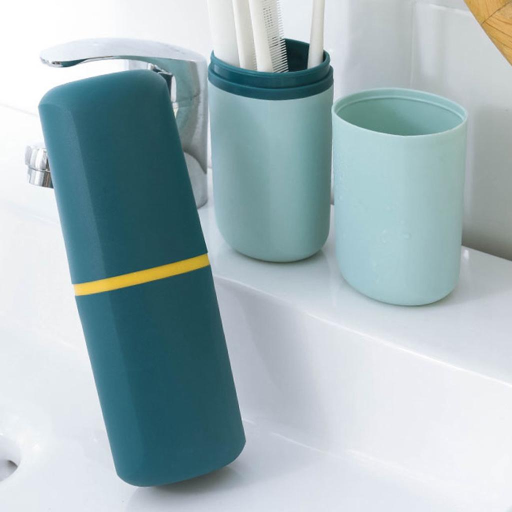 Portable Travel Toothbrush Cup Case Plastic Travel Toothbrush Holder for Bathroom School Business
