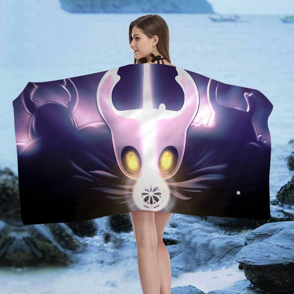 Game Funny H-Hollow Knight S-Silksong Microfiber Beach Towel Absorbent Dry Soft Yoga Swimming Resort Mountain Climbing Towel