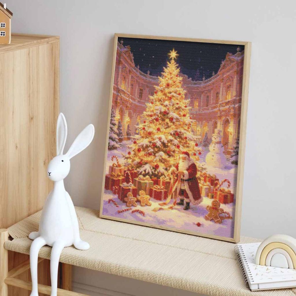 Christmas Diamond Painting Kit Santa Claus Lighted Tree Gifts Handmade Home Entertainment Decorative Painting