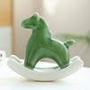 Modern Minimalist Ceramic Rocking Horse Tea Pet Vintage Lucky Model Tea Figurine Play Toys Tea Statue Ornaments Supplies Craft