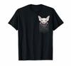 Bílá kočka Sphynx v náprsní kapse Tričko T Shirt Pro Muže Ženy Muž Dívka Bavlněná Trička Vtipná Letní Trička