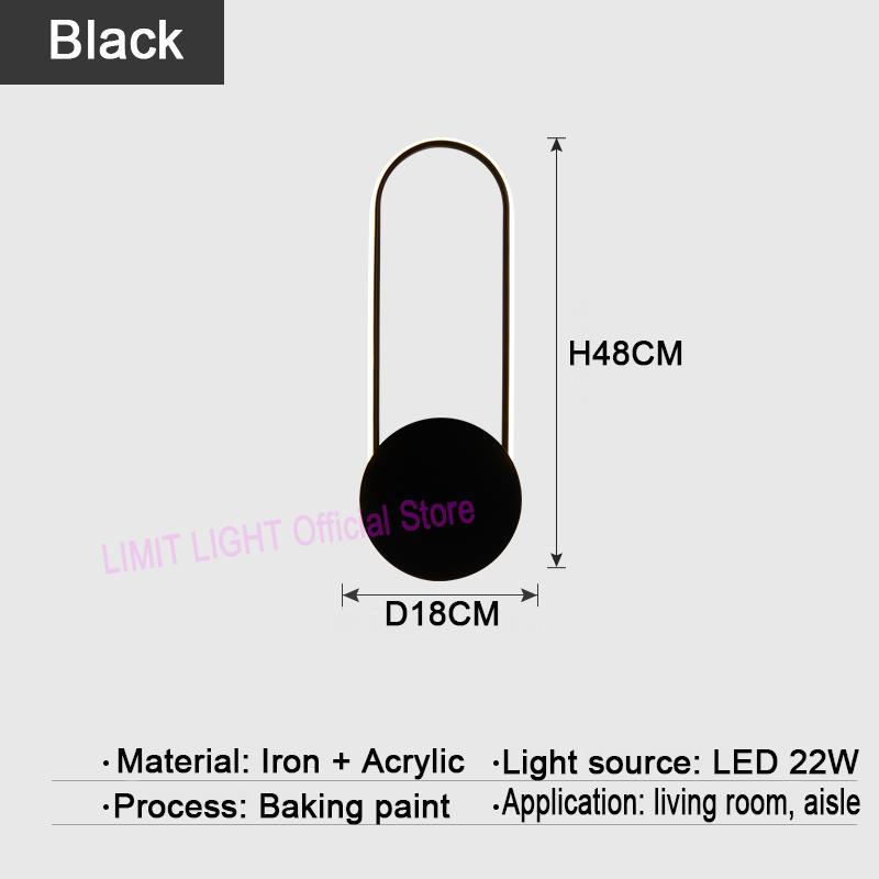 Led Wall Lamp Bedroom Bedside Modern Minimalist Shopping Mall Living Room Tv Background Aisle Nordic Creative Staircase Lamp