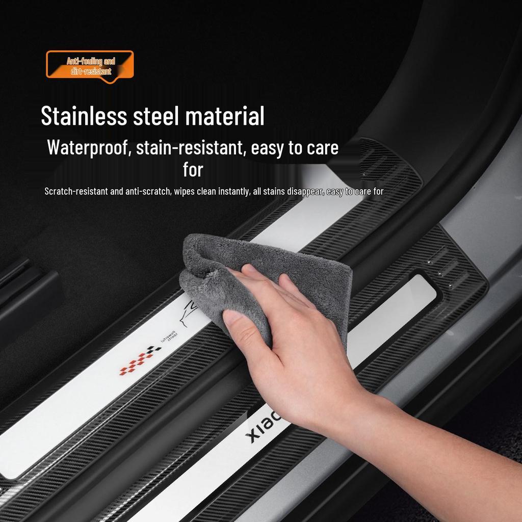 Stainless Steel Rear Trunk Guard Welcome Pedal Sill Protector for Xiaomi YU7