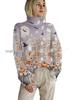 HJX-GL1 Halloween Devil 3D Print High Neck Pullover Sweater - Long Sleeve, Loose Fit for Autumn/Winter