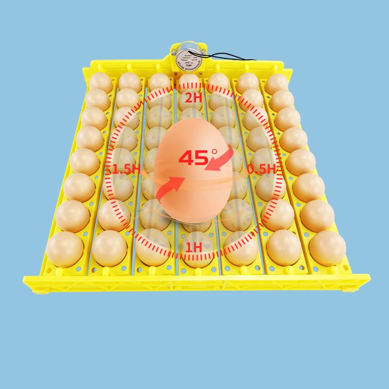 56 Eggs Incubator Turn Tray Chickens Ducks Poultry Fully Automatically Brooder Turntable Turn Eggs Incubation Equipment New