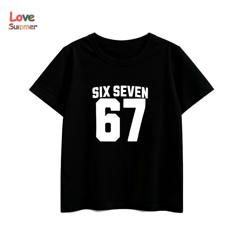 

67 Толстовки для мальчиков и девочек, пуловеры, толстовки в стиле Харадзюку, 67 Флисовая толстовка с принтом, Детская, Осенне-зимняя, Повседневная мода, Унисекс, Свитшот 140